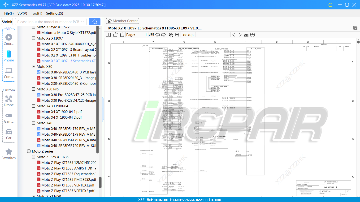 Motorola Moto X2 XT1097 L3 Schematics XT1095-XT1097 V1.0